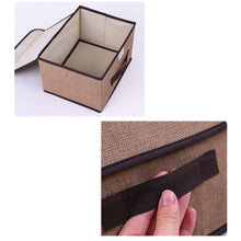 Load image into Gallery viewer, Set of Two Plain Color Foldable Storage Box with Cover