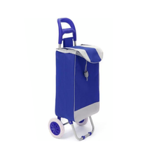 Load image into Gallery viewer, Grocery Supermarket Shopping Metal Steel Collapsible Folding Trolley Luggage Bag