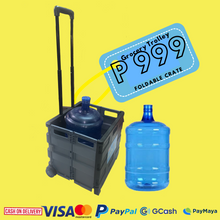 Load image into Gallery viewer, Grocery Supermarket Shopping Foldable Crate Trolley