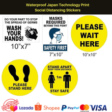 Load image into Gallery viewer, Decal Stickers Social Distancing for Car Vehicle Tiles Floor Wall