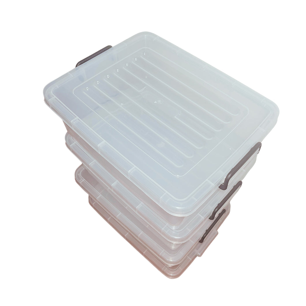 Home Mates Stackable Plastic Translucent Storage Box 20L