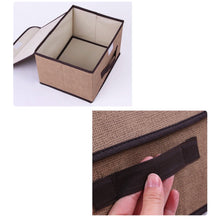 Load image into Gallery viewer, Set of Two Plain Color Foldable Storage Box with Cover
