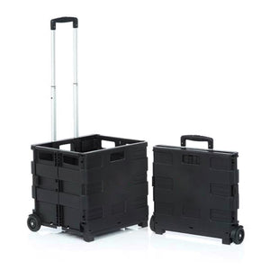 Grocery Supermarket Shopping Foldable Crate Trolley